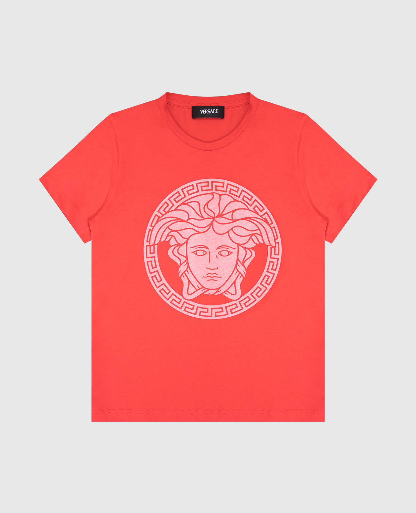 Children&#39;s red T-shirt with Medusa print Versace