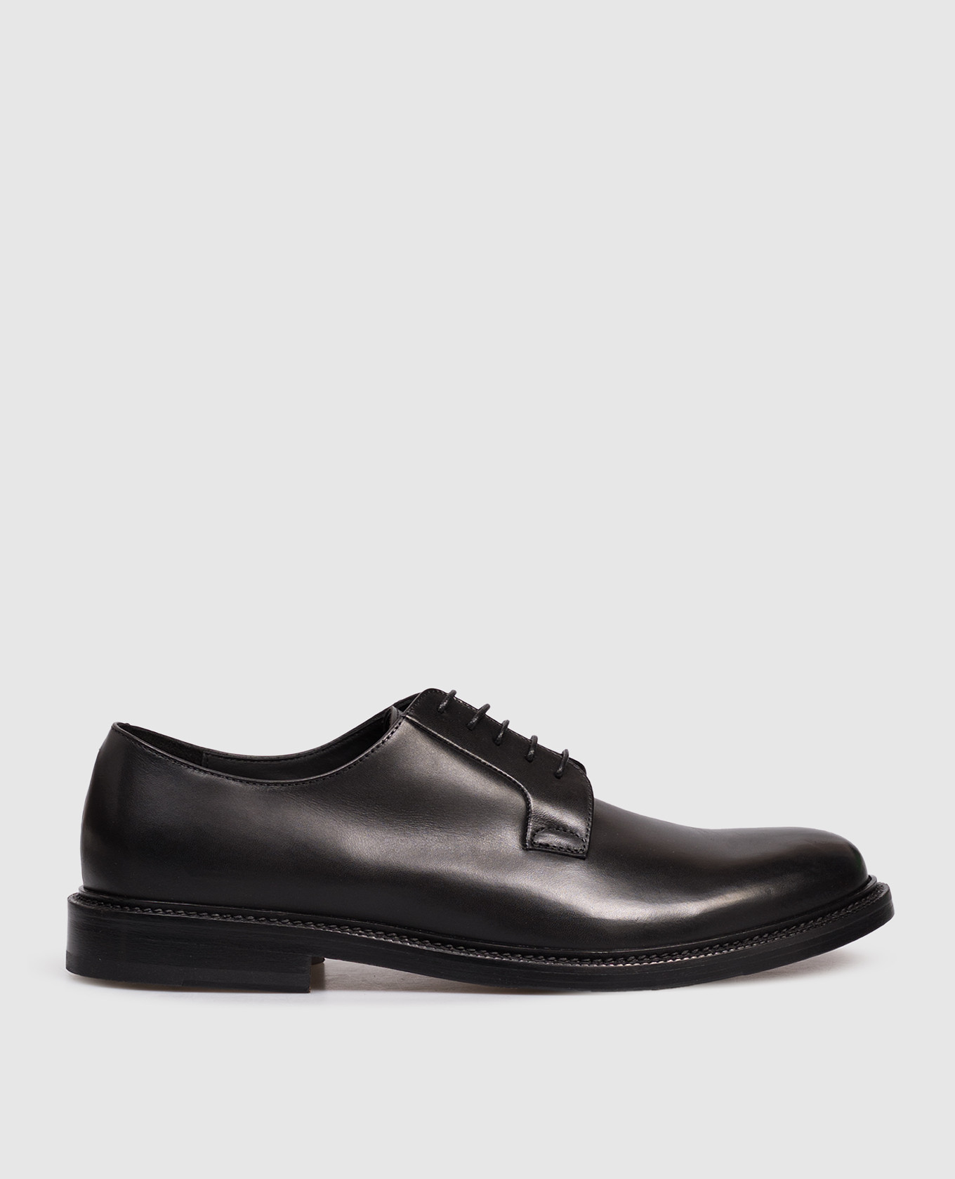 Black leather derby shoes Peserico