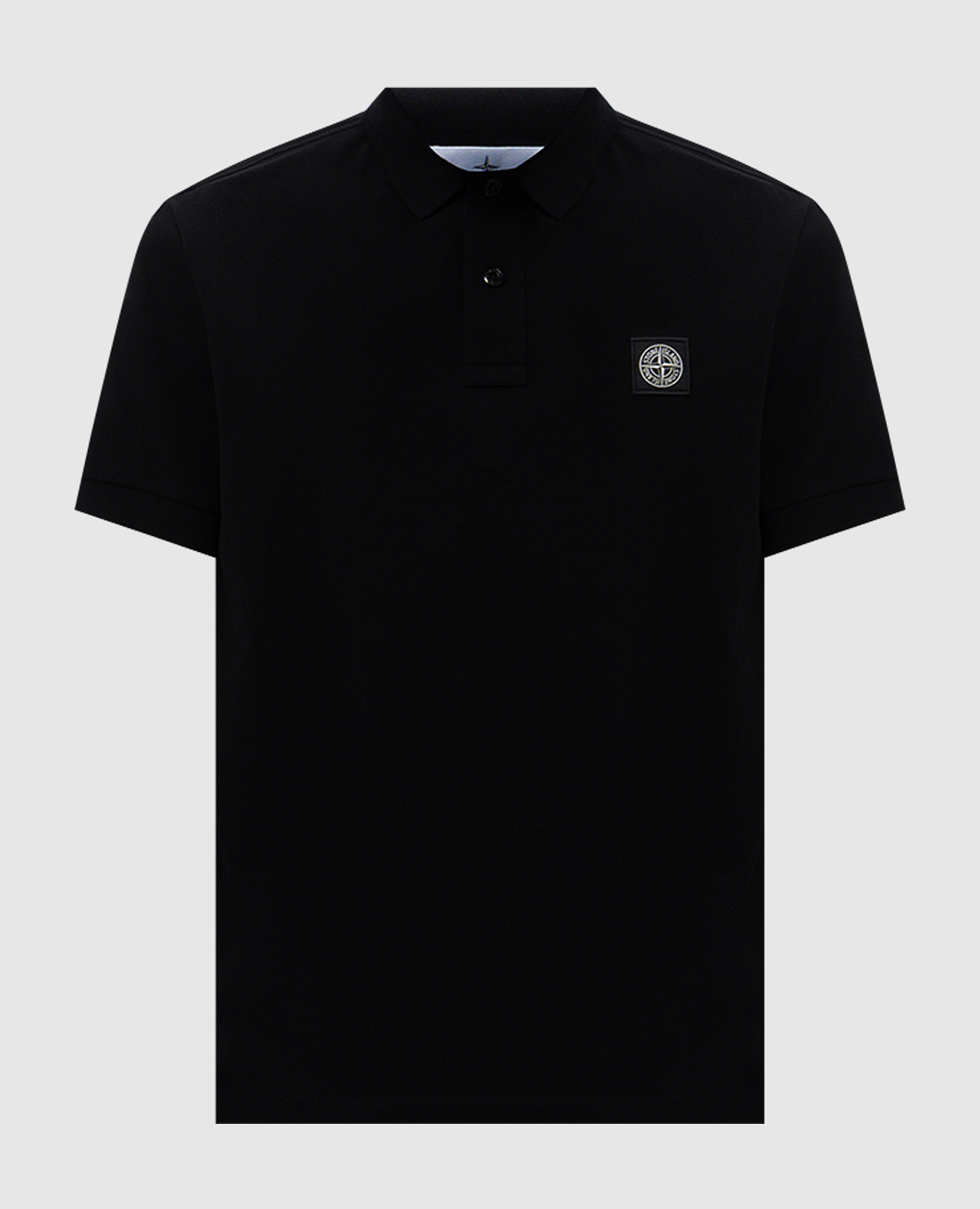 

Black polo shirt with logo patch Stone Island