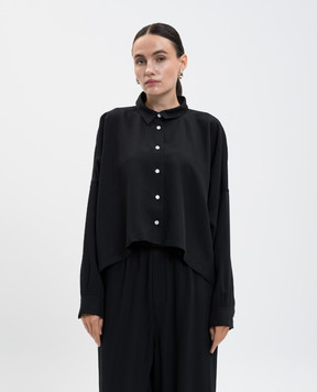 PROENZA SCHOULER Black cropped shirt with wool R2544007AY213