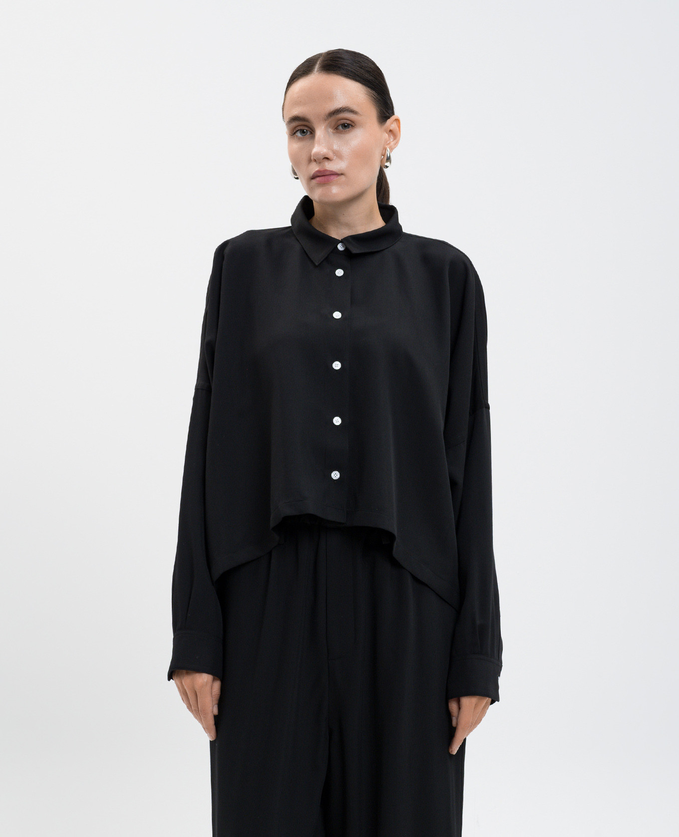 Black cropped shirt with wool PROENZA SCHOULER 3