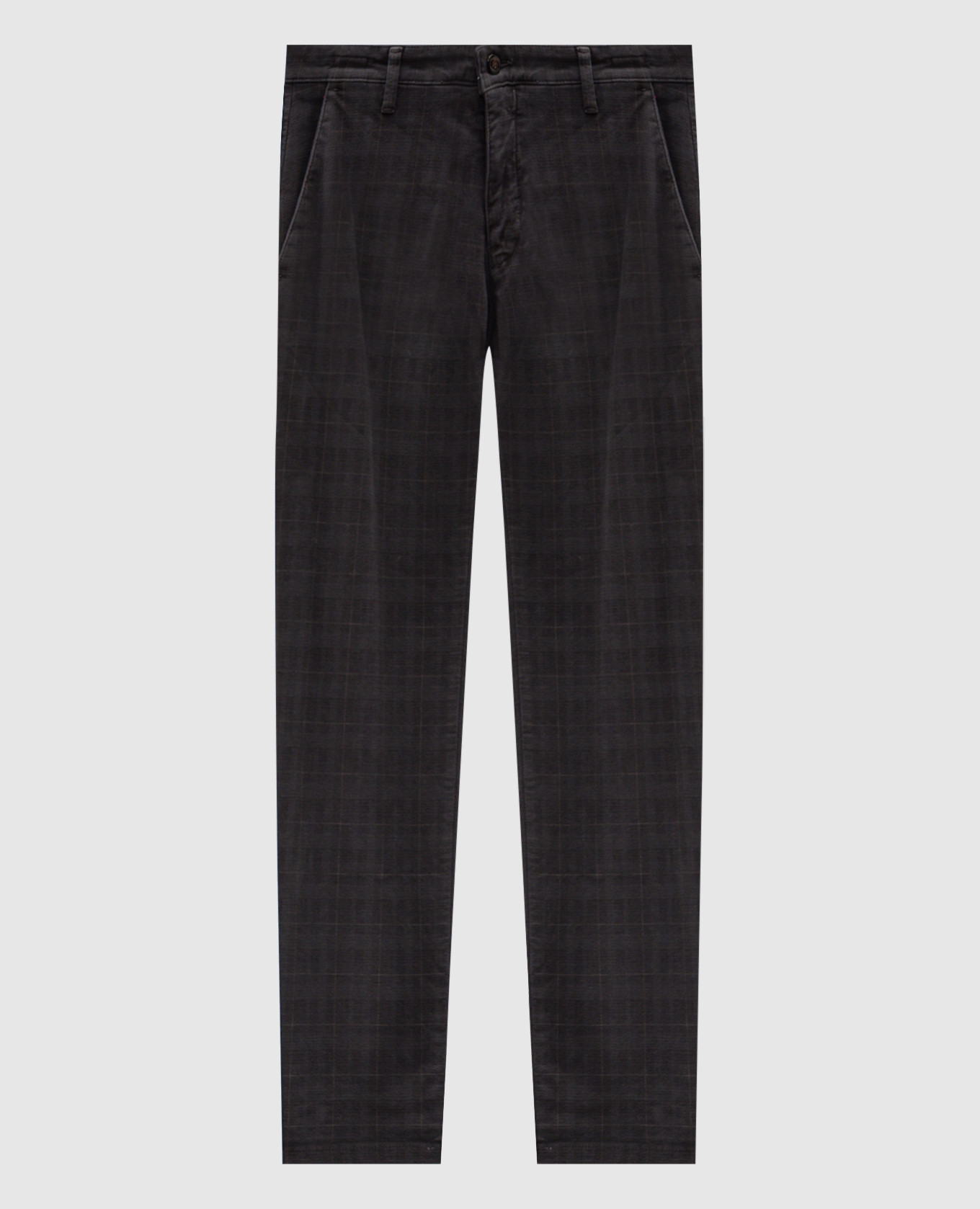Gray checked pants Four.Ten