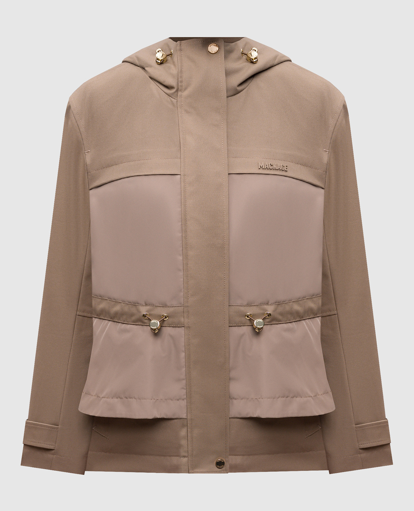 

Beige jacket KAORI-LVS with peplum Mackage