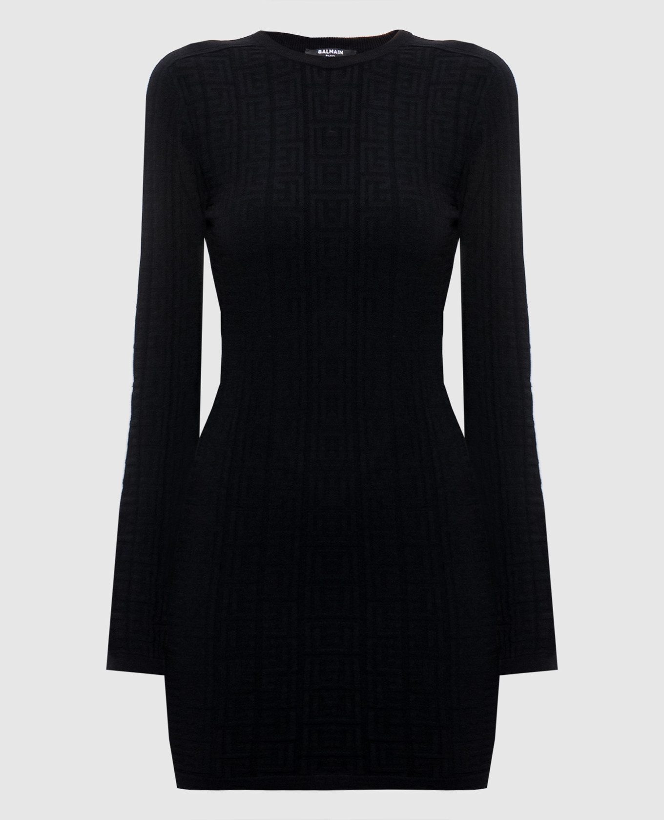

Black mini dress with pattern Balmain