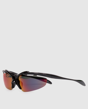Balenciaga Black Turbo D-frame sunglasses with mirror effect 847020T0007