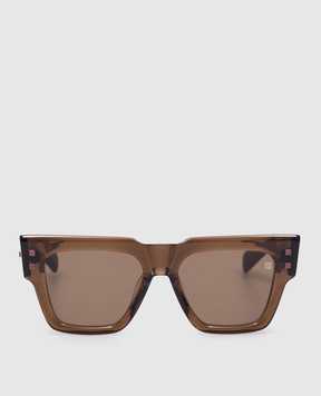 Balmain B-Army brown sunglasses with logo BPS164C52m