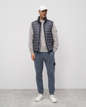 Stone Island Blue joggers with logo patch K1S156200011S0051