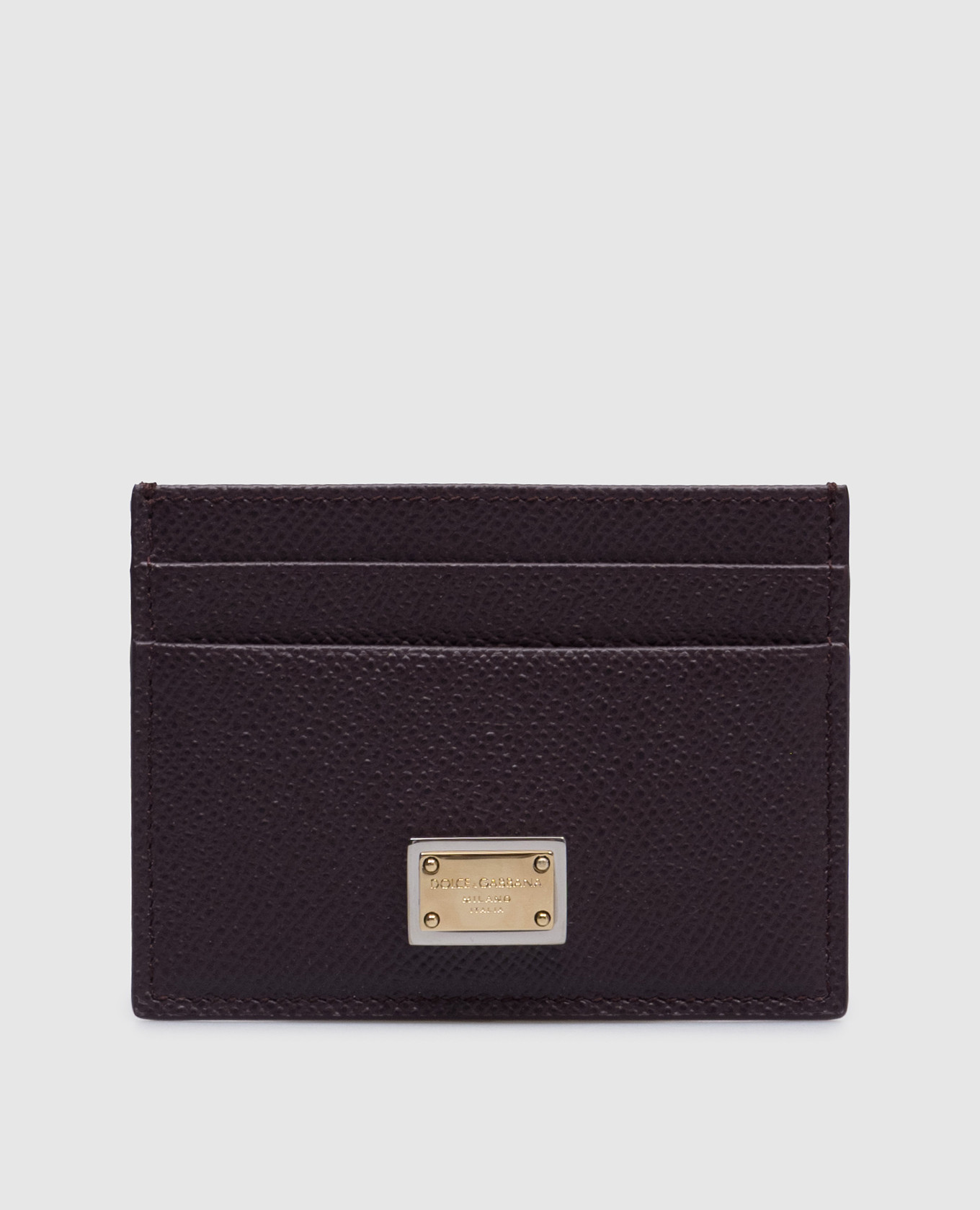 

Purple leather card holder with logo Dolce&Gabbana, Violet
