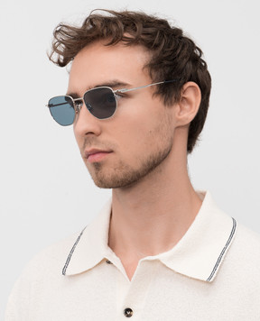 Bottega Veneta Silver Split Panthos Sunglasses 779505V4450