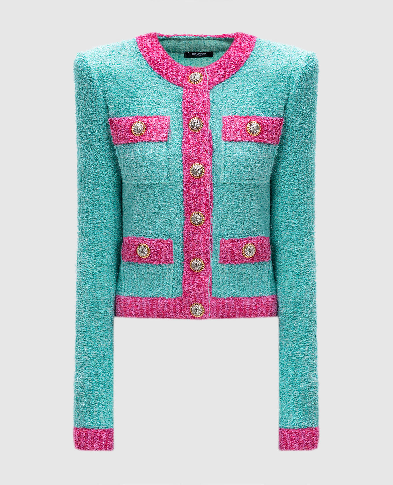 

Green cardigan with lurex Balmain