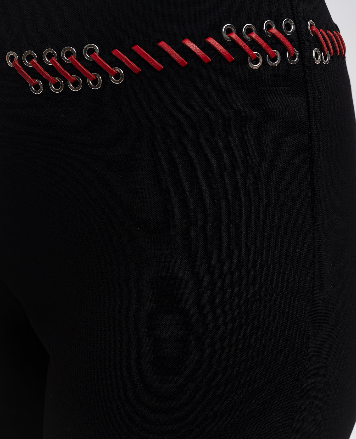 Black pants made of wool with laces Alexander McQueen 5