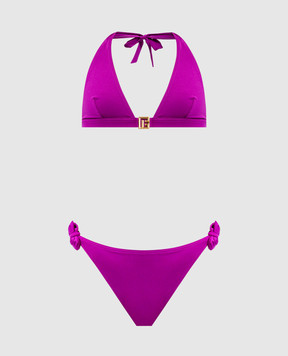 Balmain Pink swimsuit with emblem BKB952210