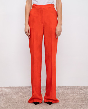 Gabriela Hearst Vesta orange flared trousers in wool with a vintage effect 3252190W163