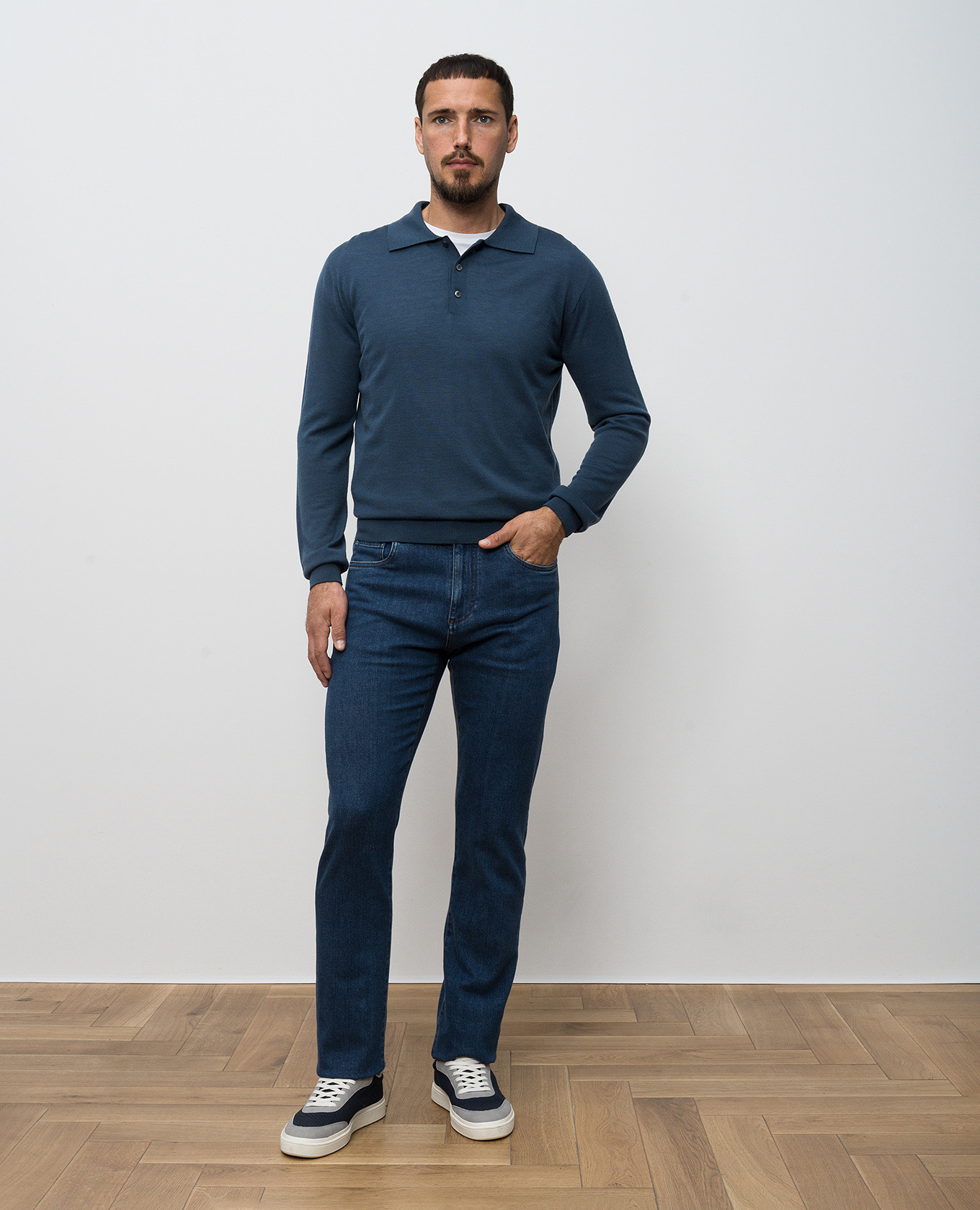 

Blue jeans with cashmere Canali
