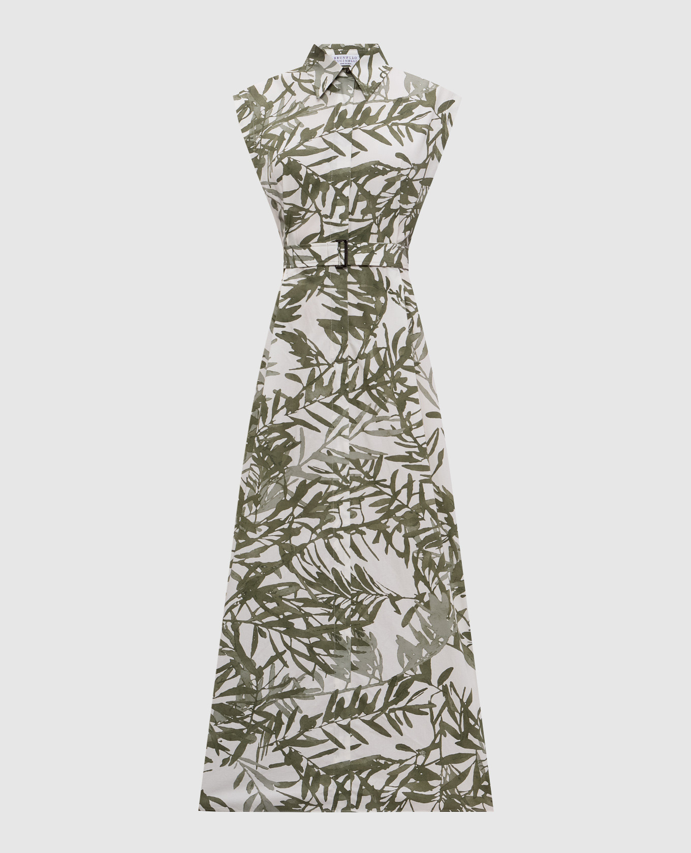 

Green printed shirt dress Brunello Cucinelli