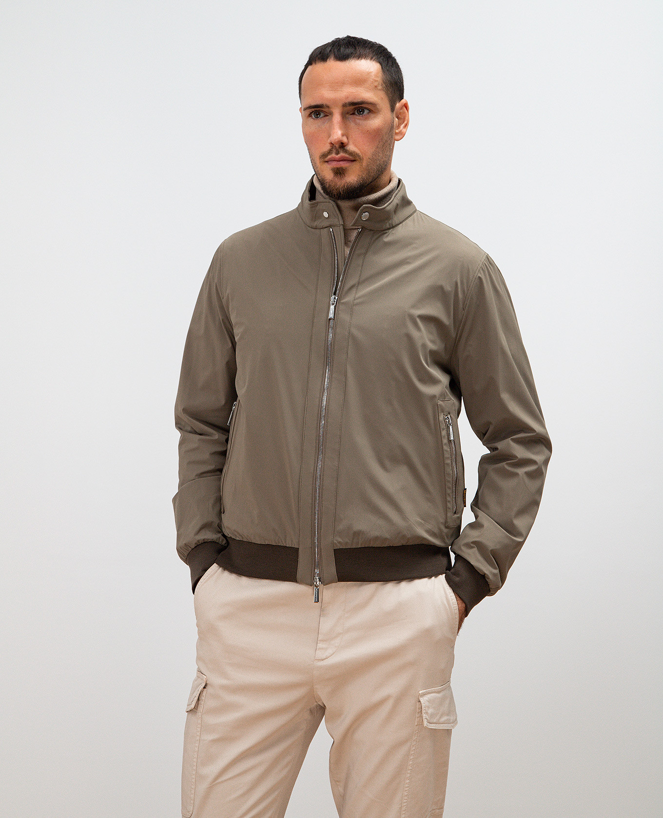 

ALBERTI khaki windbreaker MooRER