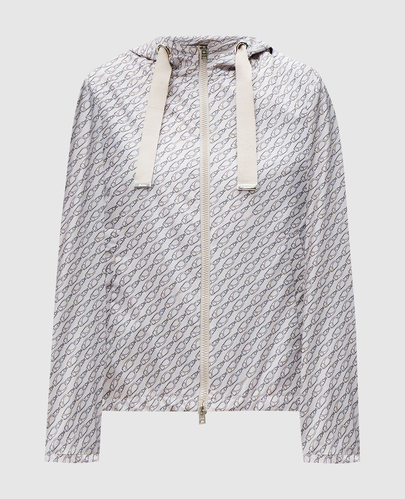 

Beige windbreaker with branded print Herno