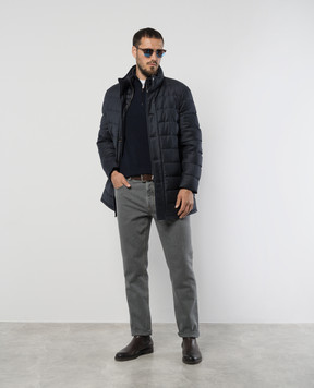 MooRER Blue jumper TERNI made of cashmere and silk TERNIWS5