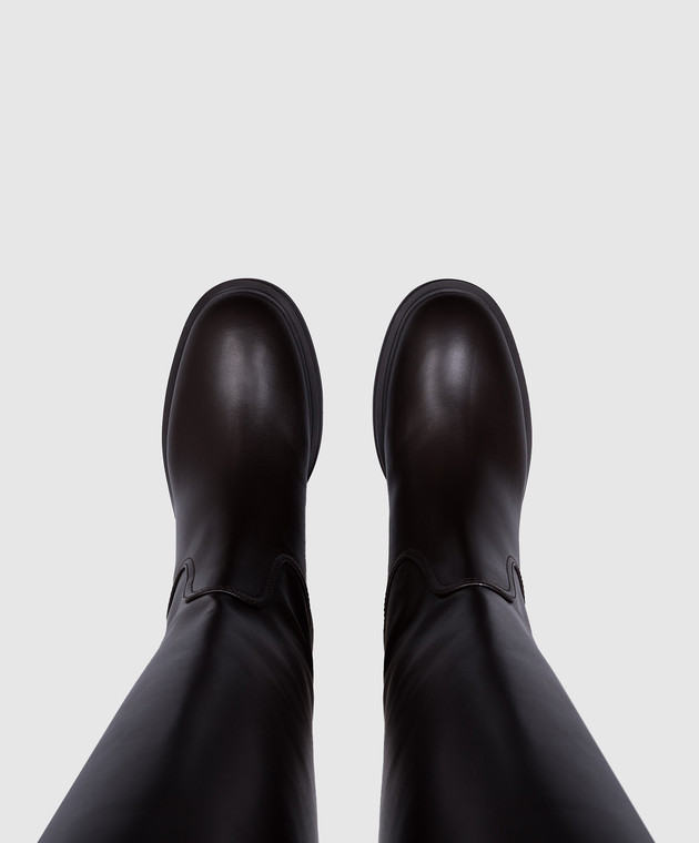 Gianvito Rossi - ASCOTT brown leather boots G8012820GOMCLN