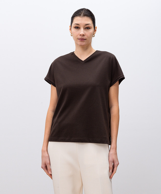 【関税込み】KHAITE ブラウン Devra Tシャツ Khaite - Brown Devra T-shirt 2377166 - shop with Denmark