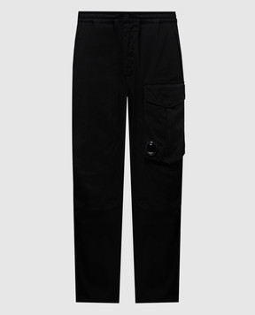 C.P. Company Black pants with logo MPA169A005694G