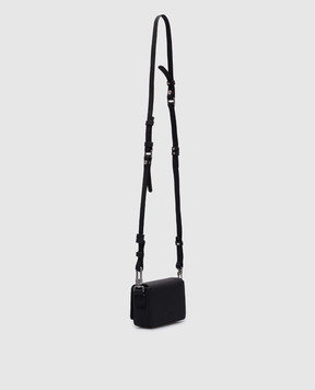 C2H4 Black leather bag with logo R007BG083B