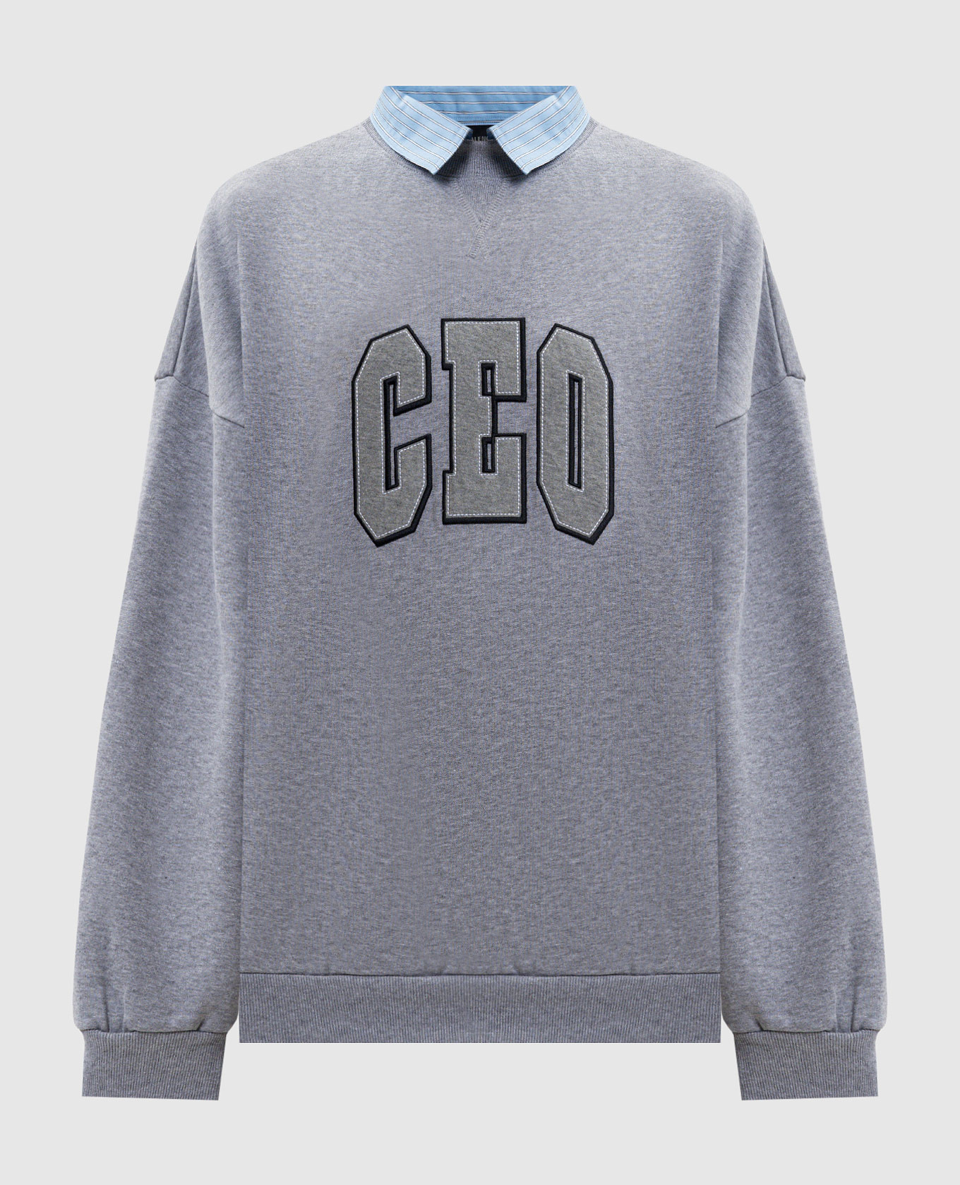 

Grey insulated sweatshirt with shirt collar Balenciaga