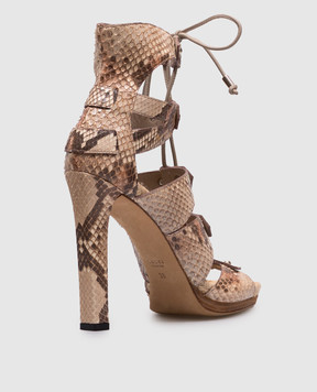 Gucci Beige python leather sandals 57871EJQ30