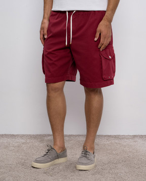 Brunello Cucinelli Burgundy cargo shorts MP52DU0025