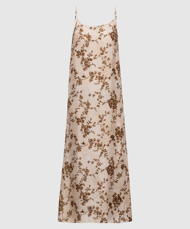 ワンピース UMA WANG SS25 ANAYA DRESS (UW5084 UW128) UMA WANG - Anaya beige floral print dress UW5084 - shop with