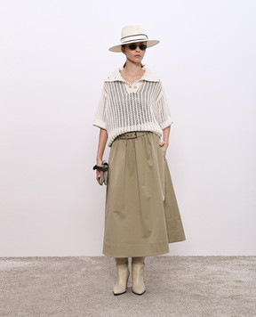 Brunello Cucinelli Green silk top M0C59E0600