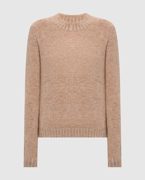 Ballantyne Beige sweater with wool in a geometric pattern B1P7447W129