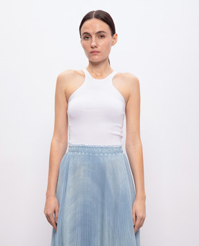 Ermanno Scervino White ribbed top D465L710HWB