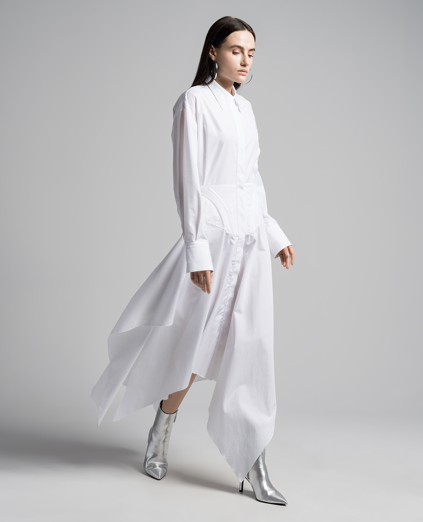 

White dress-shirt of asymmetric cut Thierry Mugler