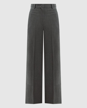 Valentino High rise gray wool trousers 5B3RB5Y07CU