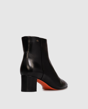 Santoni Black leather ankle boots WTCB58898HI2BSZA