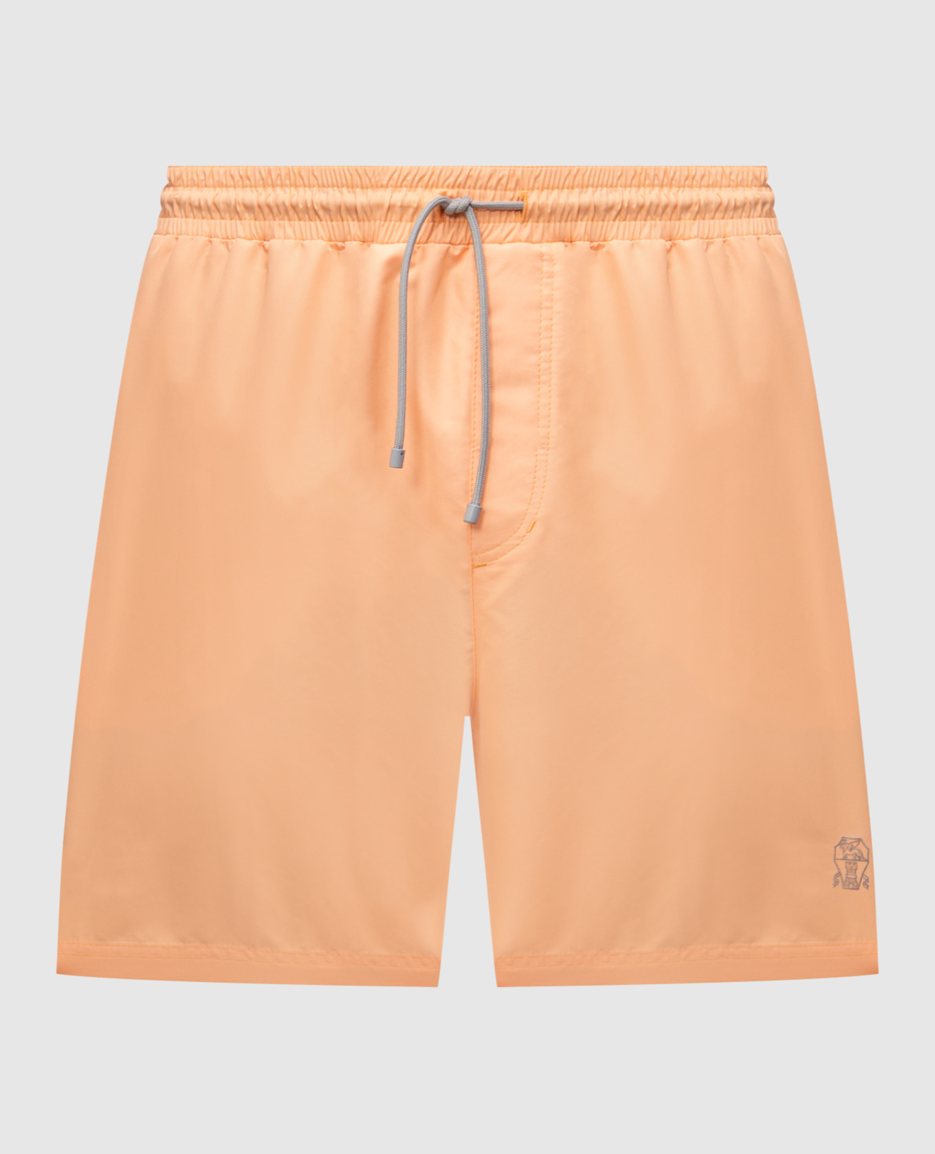 

Orange swim shorts with logo emblem Brunello Cucinelli