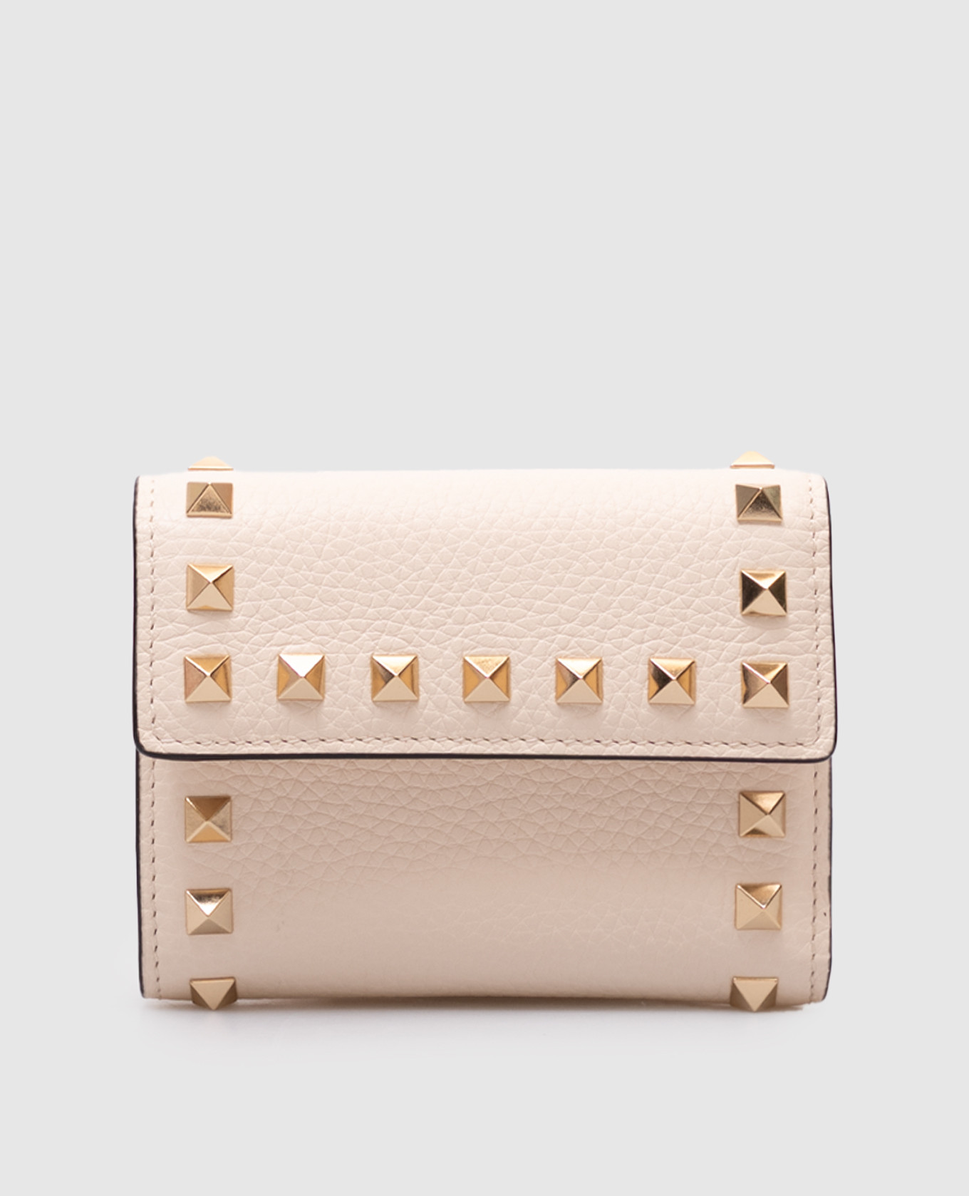 

Beige Rockstud leather wallet Valentino