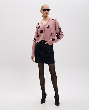 Dolce&Gabbana Blue denim mini skirt with logo F4CX1DG8MX7
