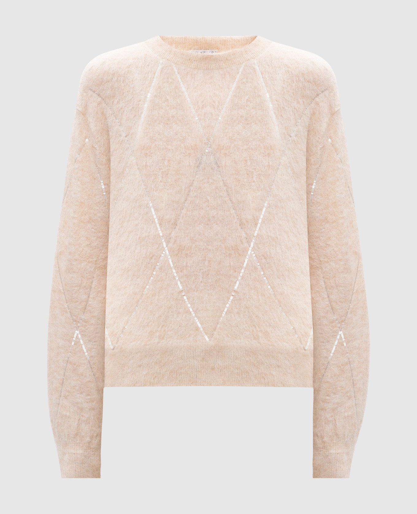 

Beige wool and cashmere sweater with sequins Brunello Cucinelli