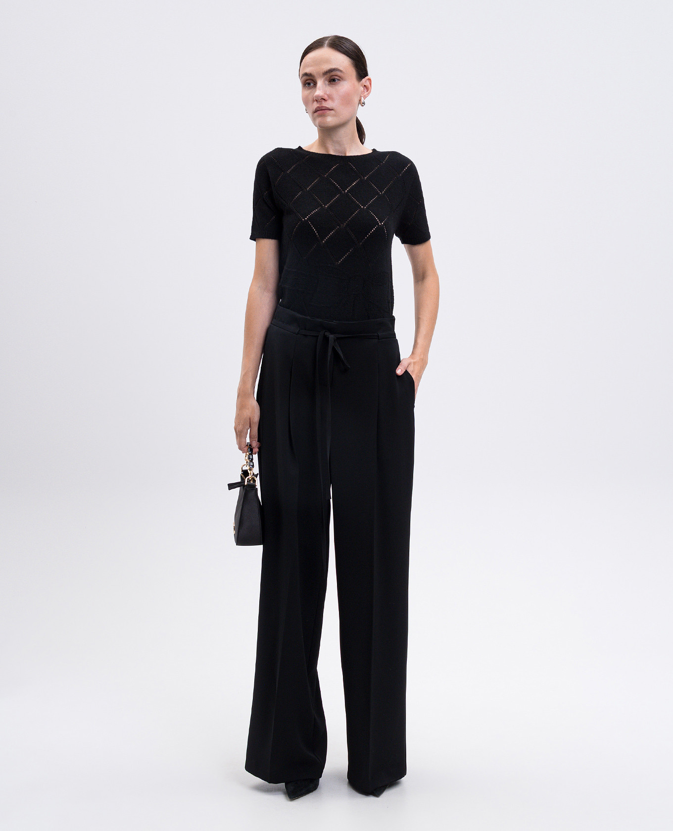 Black pants with logo Twinset 2