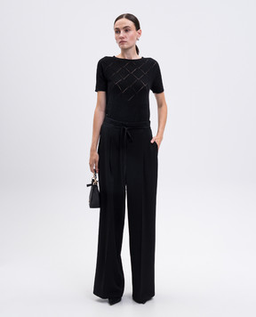 Twinset Black pants with logo 252TF2011