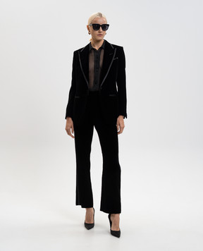 Tom Ford Black velvet pants with stripes PAW561FAX1113