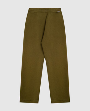 Palm Angels Children's green sweatpants PBCH017F25FLE001612