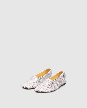 PROENZA SCHOULER White suede ballet flats with crystals SH251009X002FR