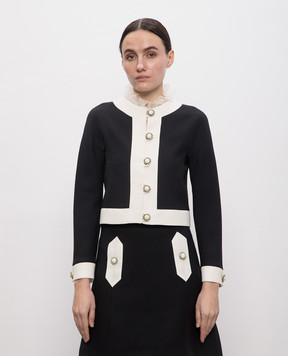 Valentino Black wool and silk jacket 6B3CE3X51CF