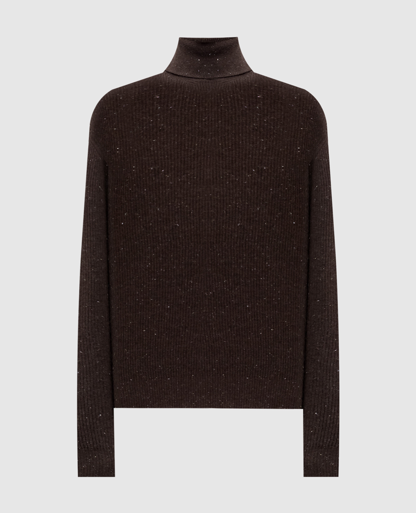 Brown sweater with wool and silk Peserico