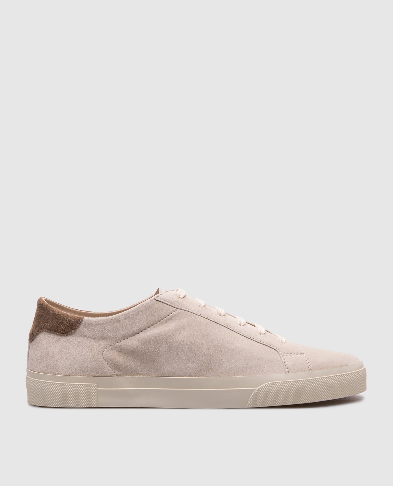 Beige suede sneakers with logo Brunello Cucinelli