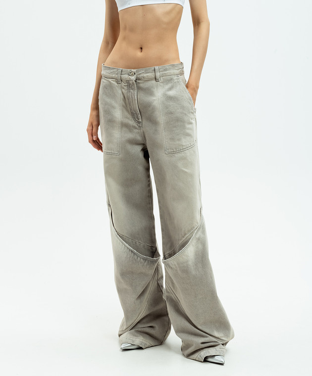 The Attico - Gray jeans with a vintage effect 247WCP198D089