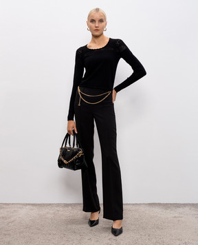Twinset Black jumper with logo 252TP3082